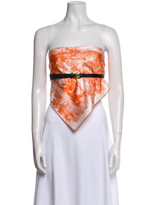 Christian Dior Silk Printed Crop Top