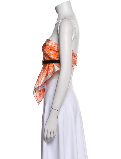 Christian Dior Silk Printed Crop Top
