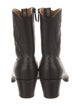 Christian Dior Leather Embroidered Accent Western Boots