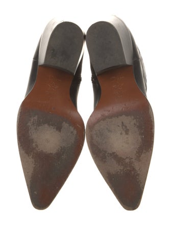 Christian Dior Leather Embroidered Accent Western Boots