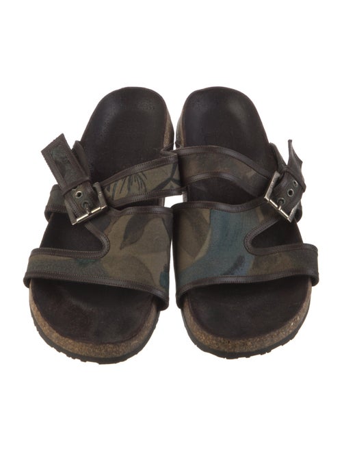 Christian Dior Leather Trim Embellishment Slides