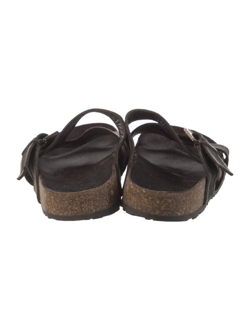 Christian Dior Leather Trim Embellishment Slides