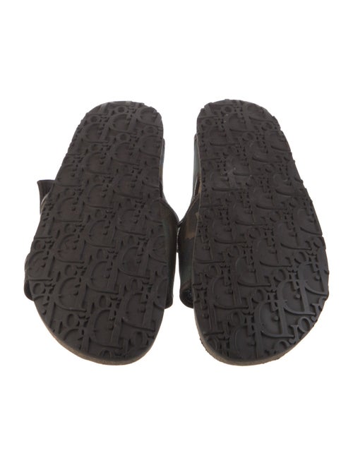 Christian Dior Leather Trim Embellishment Slides