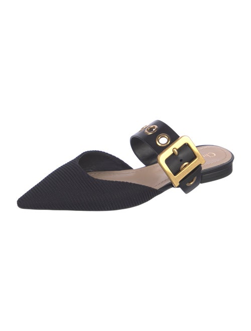 Christian Dior Leather Trim Embellishment Mules