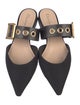 Christian Dior Leather Trim Embellishment Mules