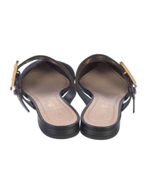 Christian Dior Leather Trim Embellishment Mules
