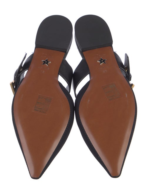 Christian Dior Leather Trim Embellishment Mules