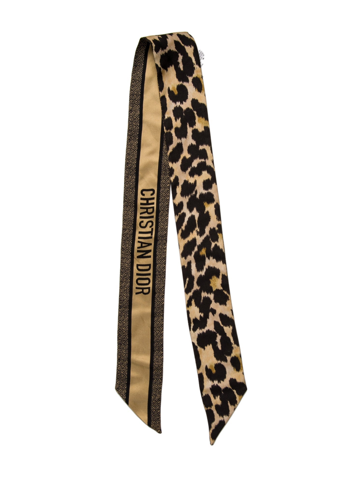Christian Dior Silk Animal Print Scarf