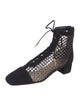 Christian Dior Suede Cutout Accent Lace-Up Boots