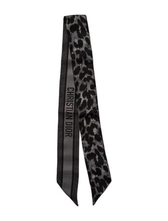 Christian Dior Silk Animal Print Scarf
