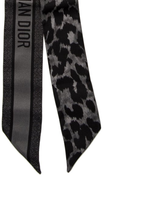 Christian Dior Silk Animal Print Scarf