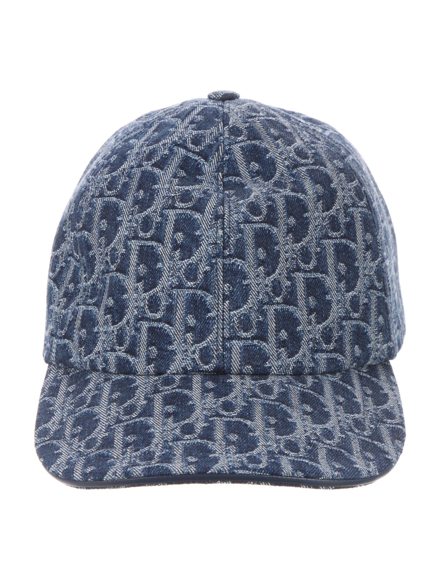 Christian Dior Pattern Print Denim Baseball Hat