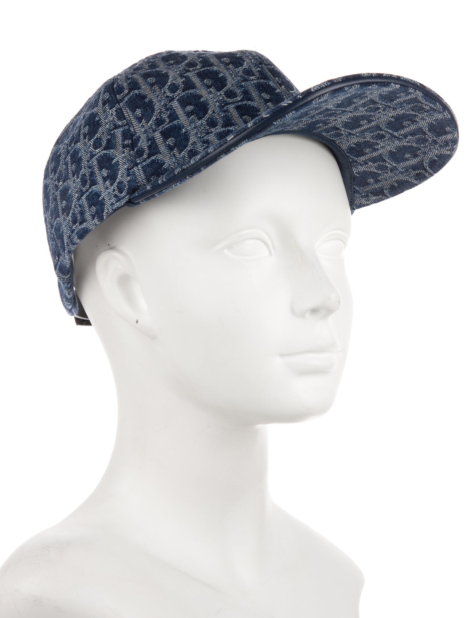 Christian Dior Pattern Print Denim Baseball Hat
