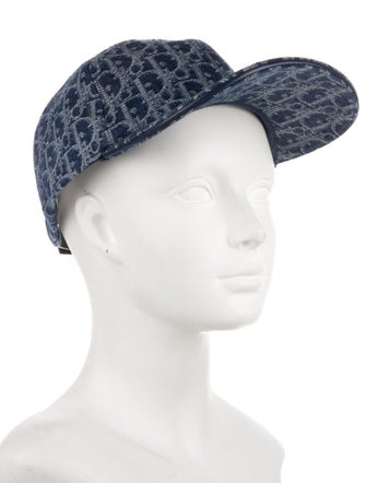 Christian Dior Pattern Print Denim Baseball Hat
