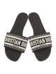 Christian Dior Graphic Print Embroidered Accent Slides