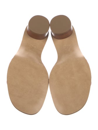 Christian Dior Raffia Graphic Print Slides