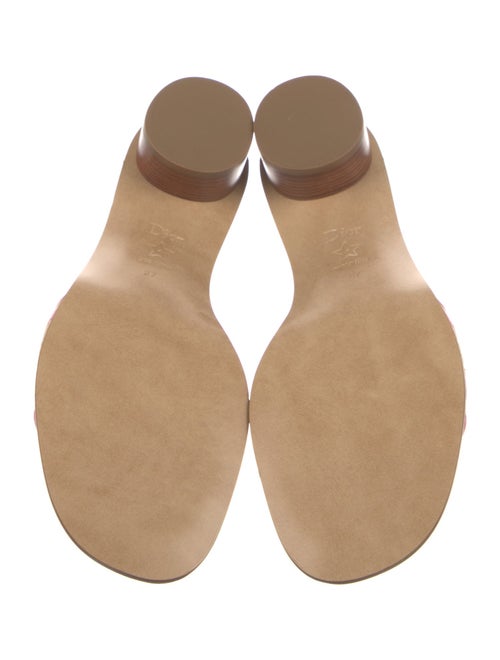 Christian Dior Raffia Graphic Print Slides