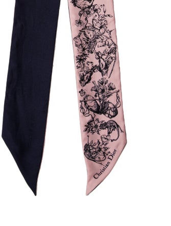 Christian Dior Silk Floral Print Scarf
