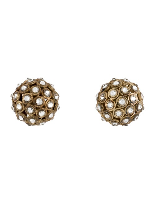 Christian Dior Crystal Tribales Stud Earrings