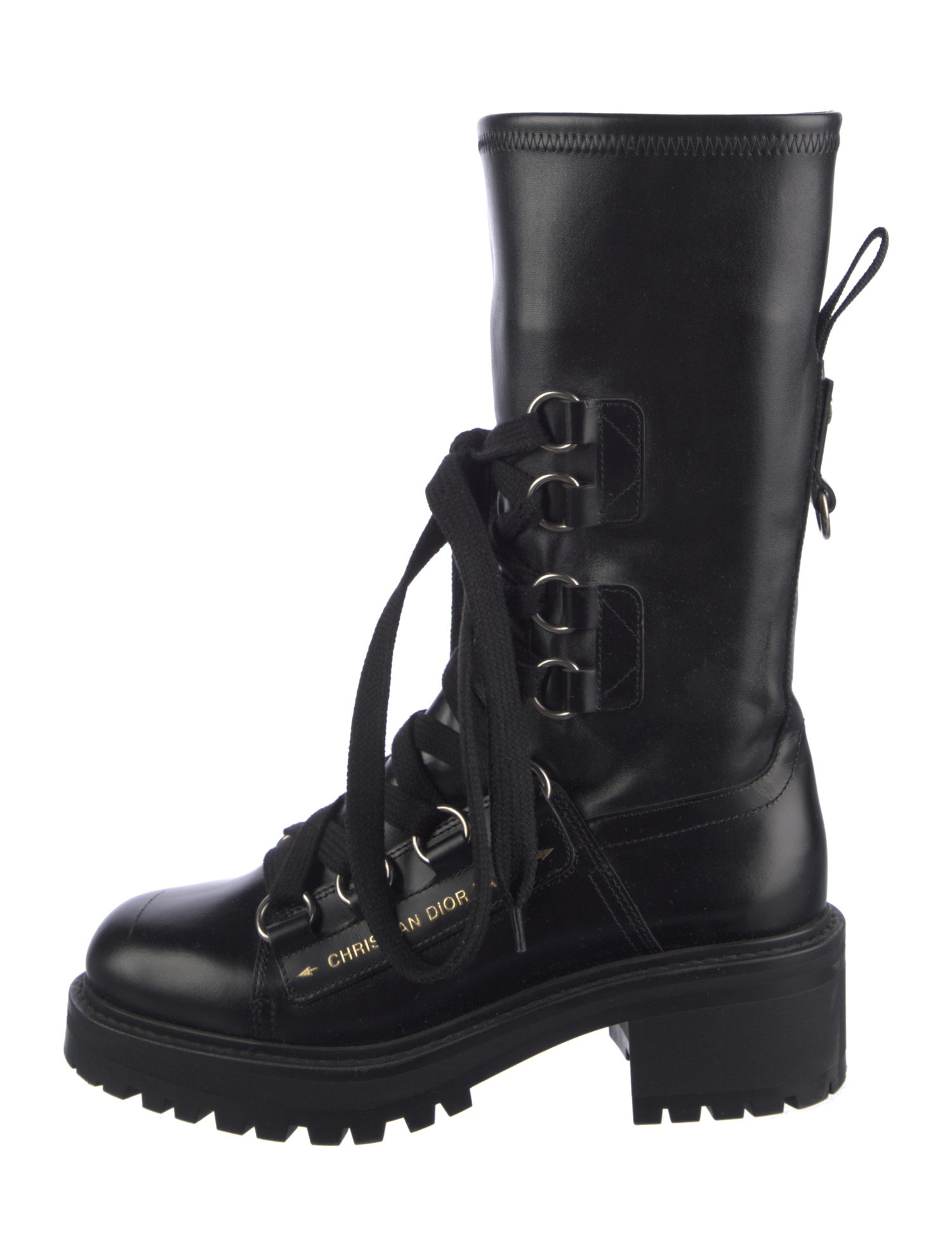 Christian Dior Leather Combat Boots