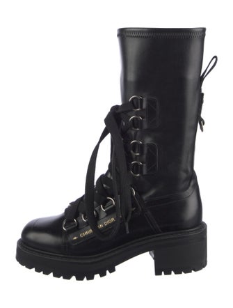 Christian Dior Leather Combat Boots