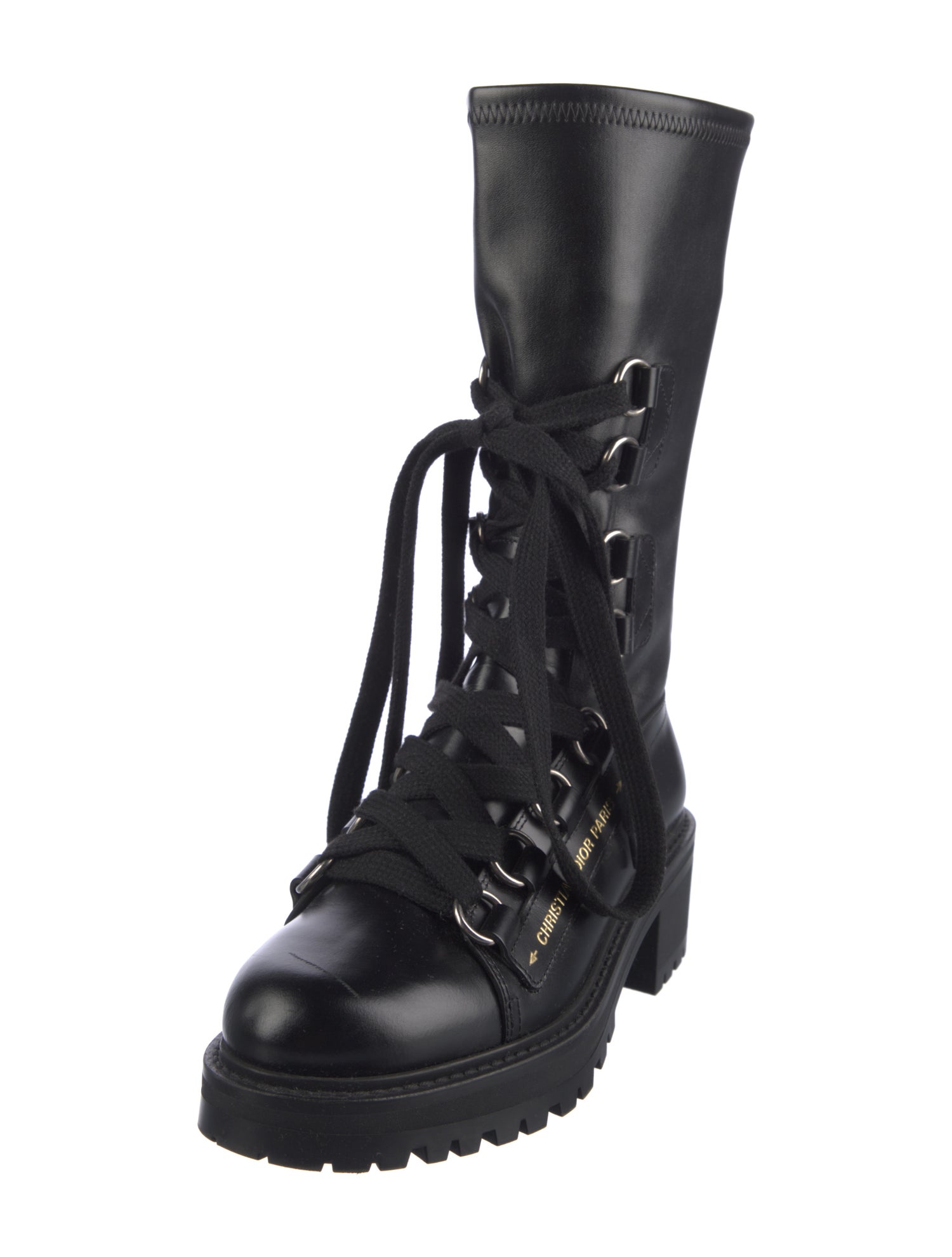 Christian Dior Leather Combat Boots