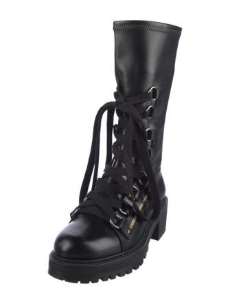 Christian Dior Leather Combat Boots