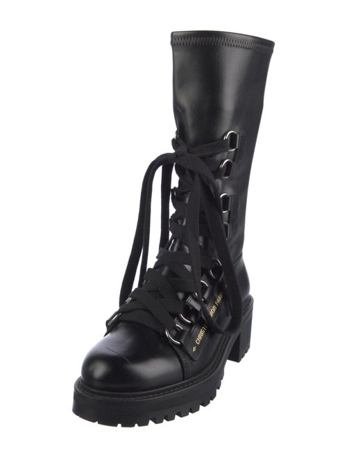 Christian Dior Leather Combat Boots