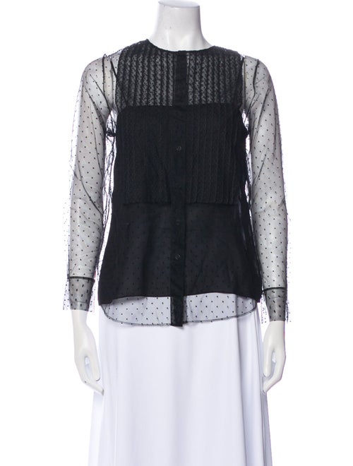 Christian Dior Silk Lace Pattern Blouse