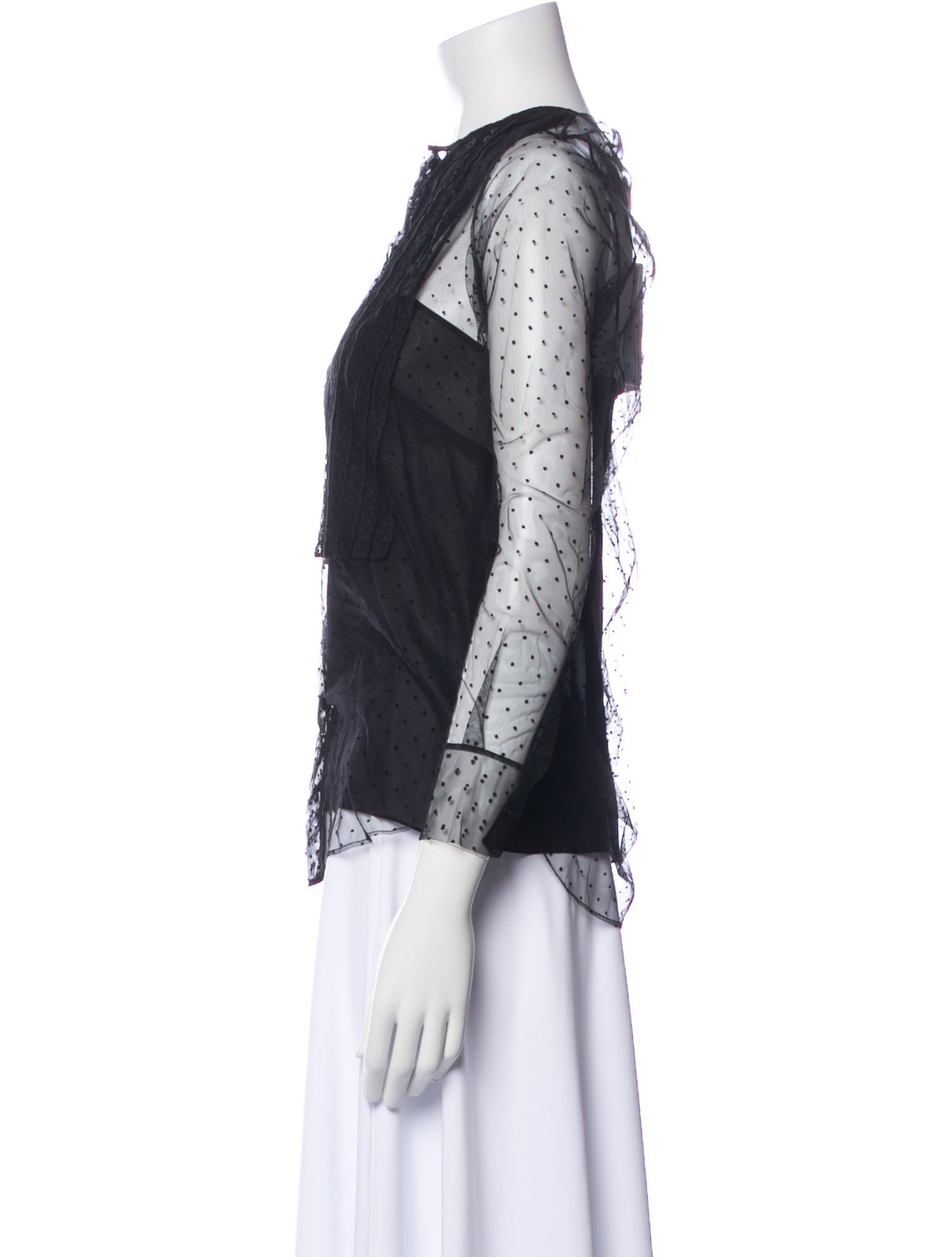 Christian Dior Silk Lace Pattern Blouse