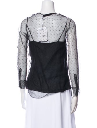 Christian Dior Silk Lace Pattern Blouse