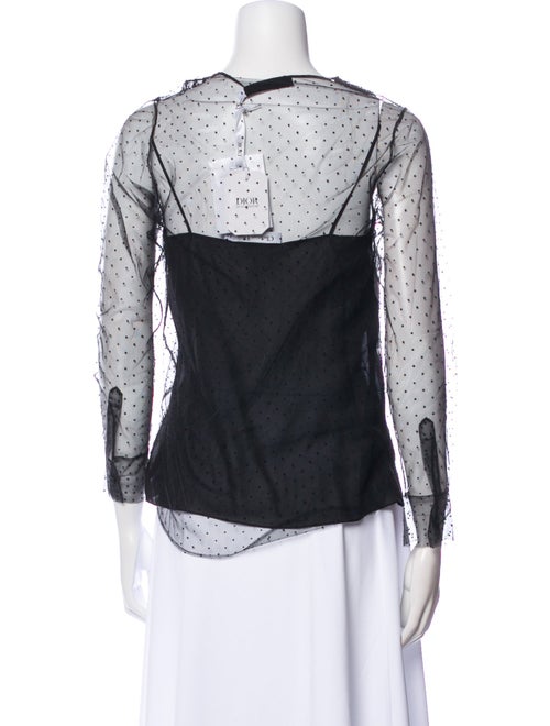 Christian Dior Silk Lace Pattern Blouse