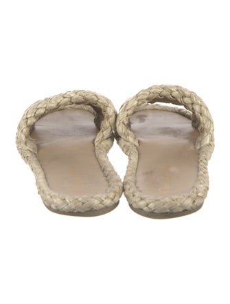 Christian Dior Straw Graphic Print Espadrilles