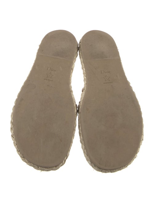 Christian Dior Straw Graphic Print Espadrilles