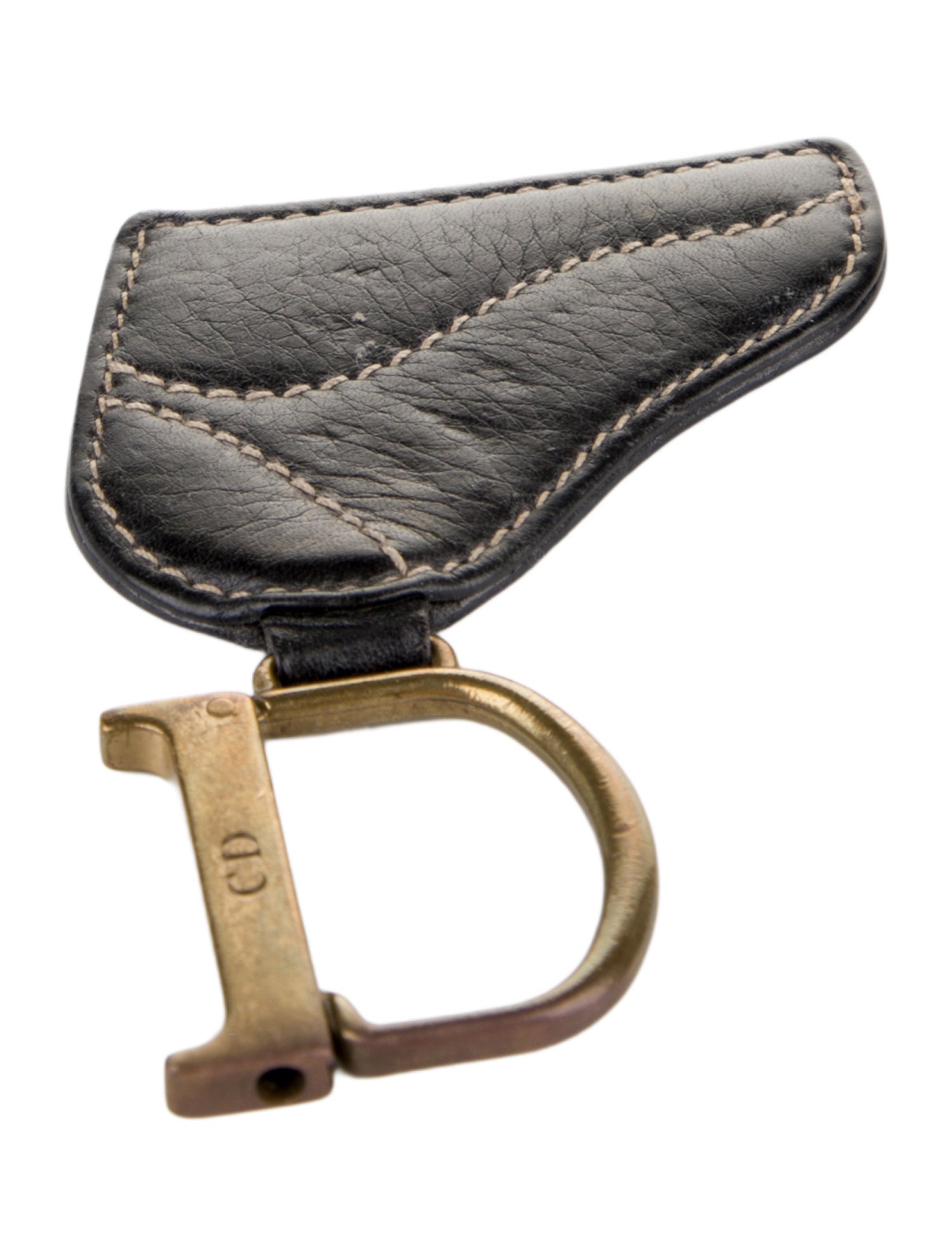 Christian Dior Leather Saddle Key Ring