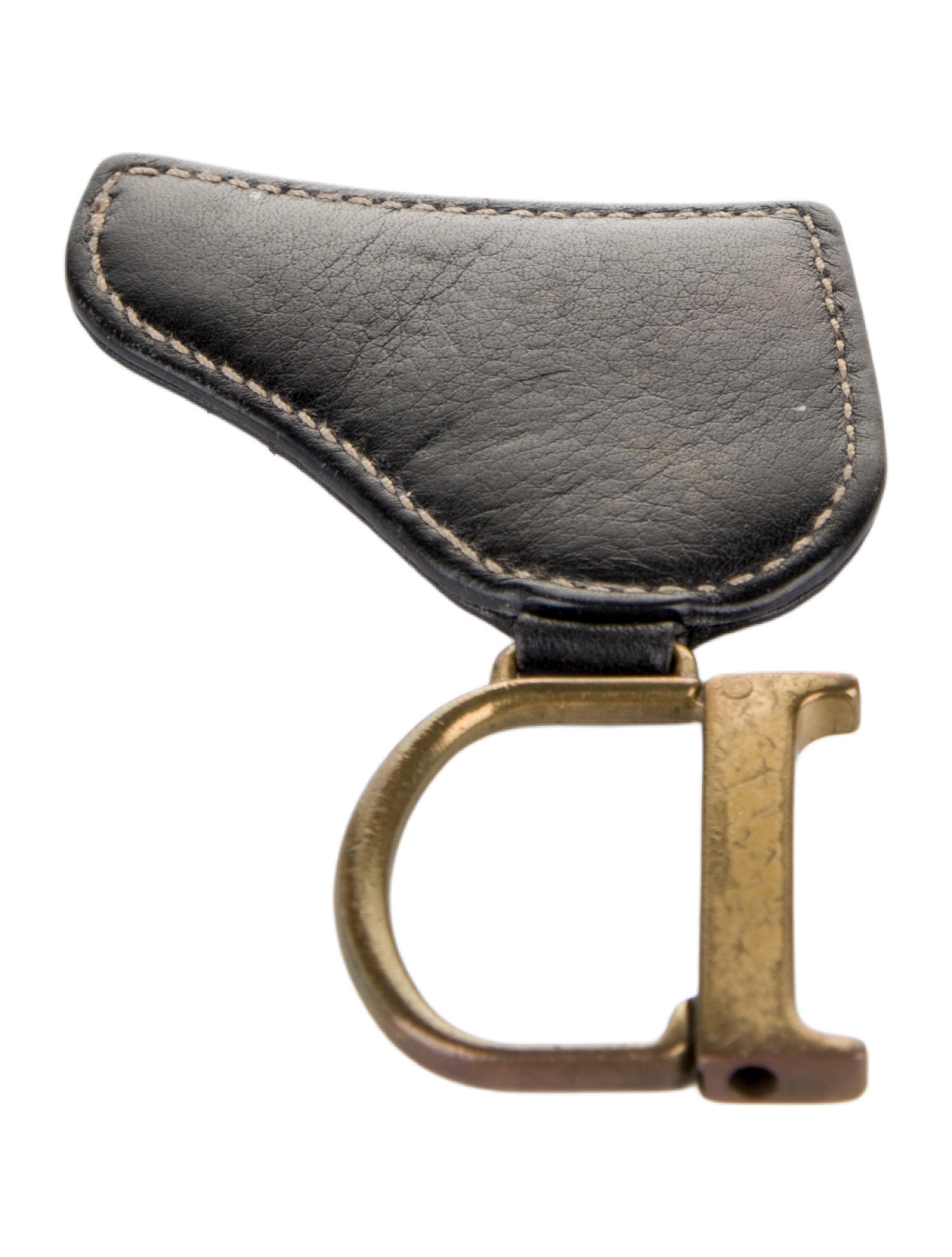 Christian Dior Leather Saddle Key Ring