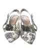 Christian Dior Printed Bow Accents Slingback Pumps