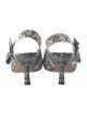Christian Dior Printed Bow Accents Slingback Pumps