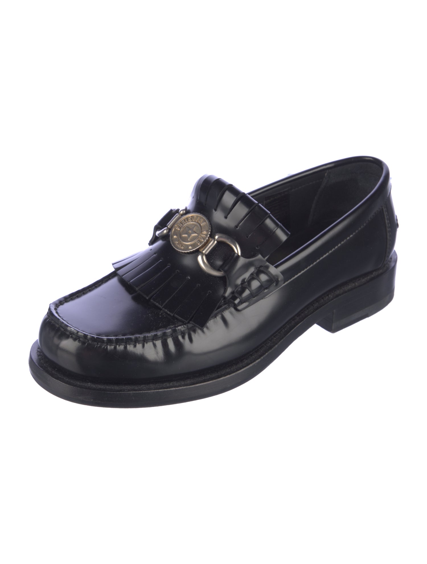 Christian Dior Signature Logo Leather Loafers