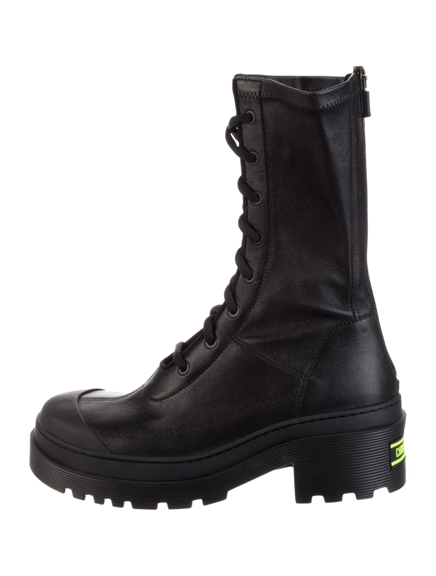Christian Dior Leather Combat Boots