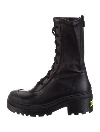 Christian Dior Leather Combat Boots