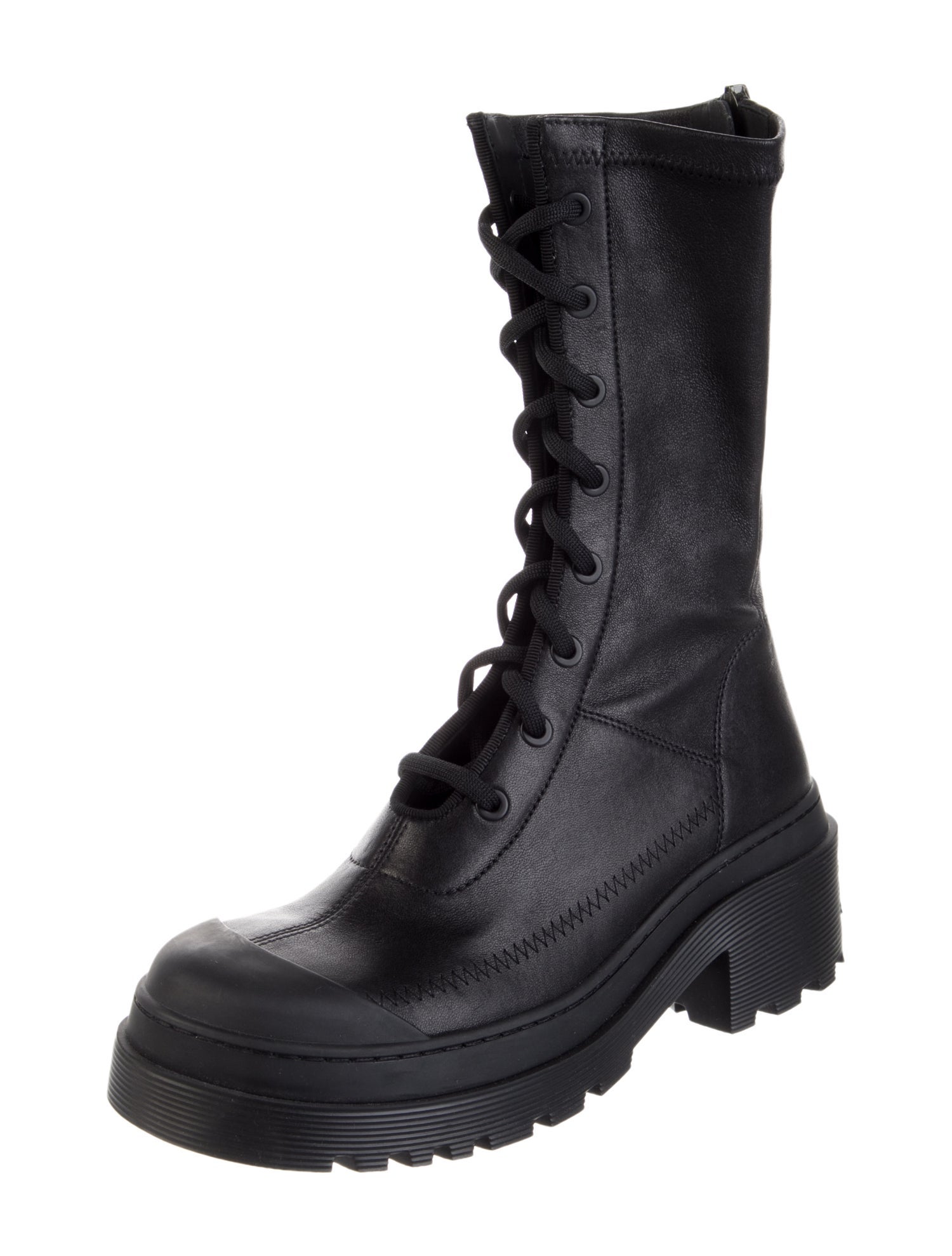 Christian Dior Leather Combat Boots