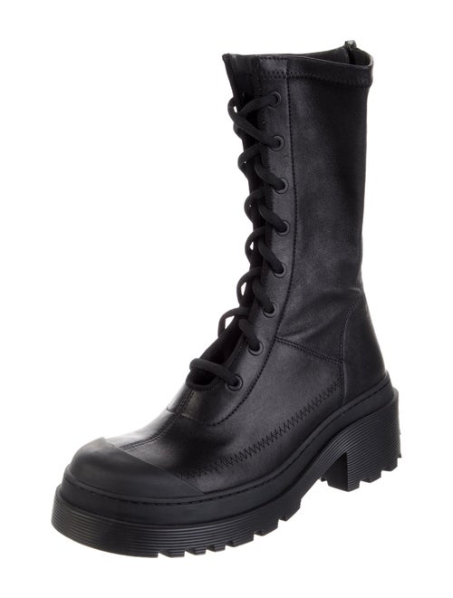 Christian Dior Leather Combat Boots