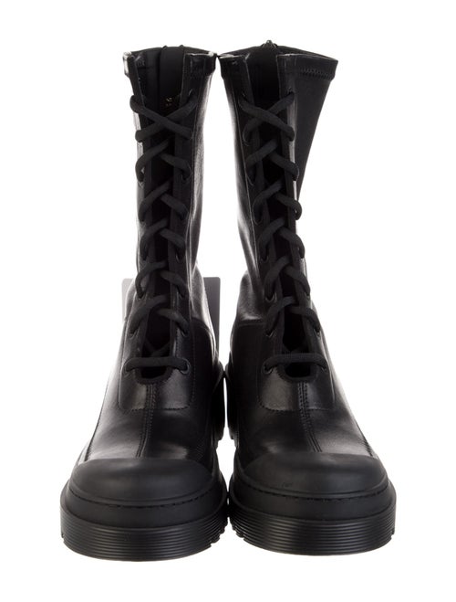 Christian Dior Leather Combat Boots