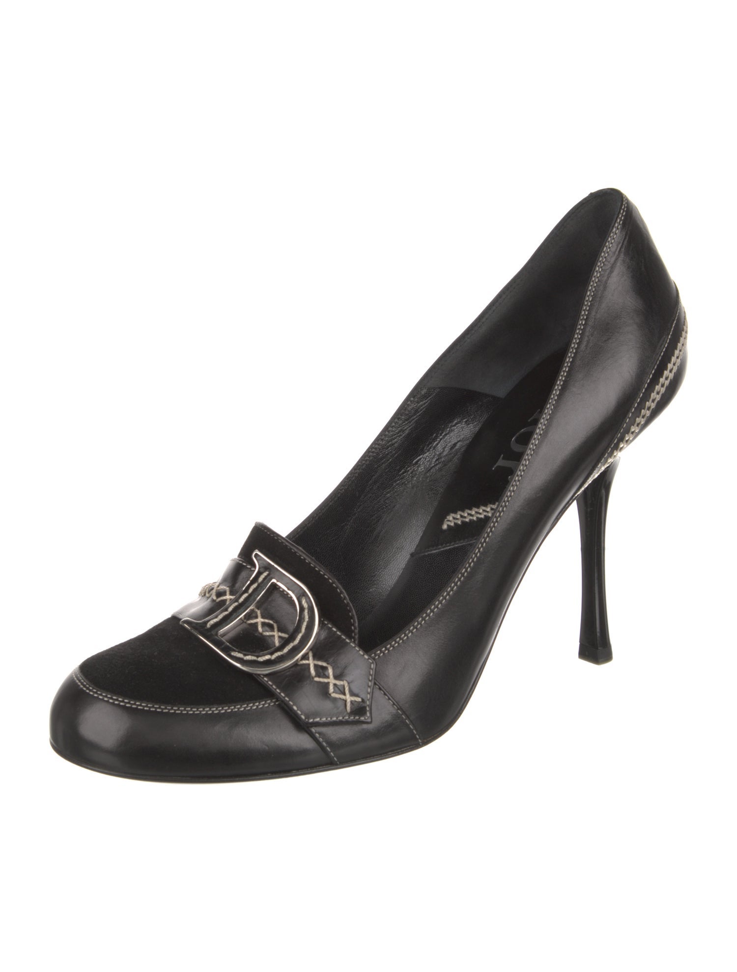 Christian Dior Signature Logo Leather Pumps