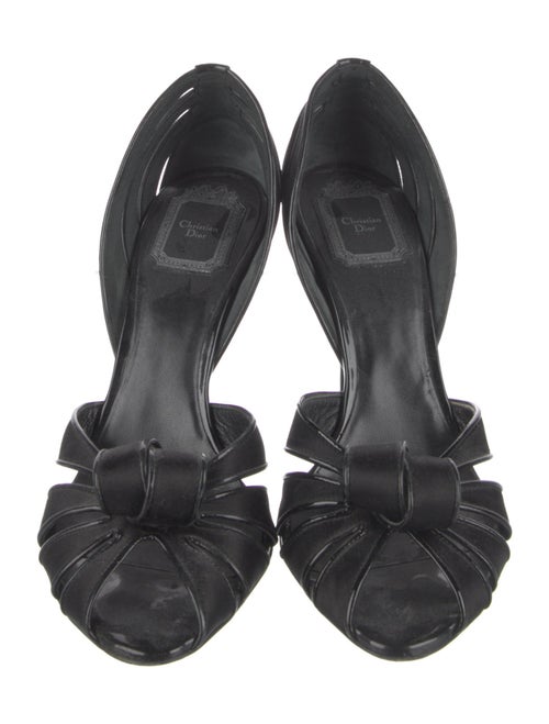 Christian Dior Patent Leather Bow Accents D'Orsay Pumps