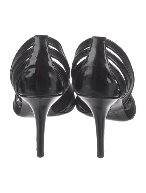 Christian Dior Patent Leather Bow Accents D'Orsay Pumps