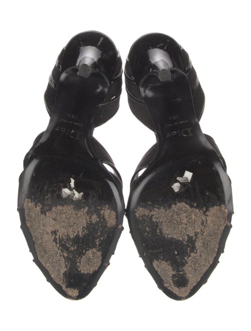 Christian Dior Patent Leather Bow Accents D'Orsay Pumps