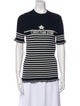 Christian Dior Striped Crew Neck Sweater
