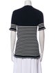 Christian Dior Striped Crew Neck Sweater